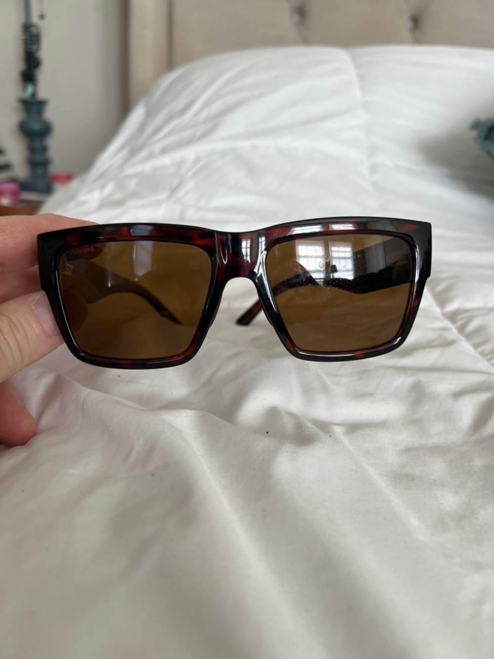 Smith Lineup mens Square Sunglasses with Brown Lenses